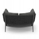DAYBED 2ΘΕΣΙΟ ΣΕΙΡΑ CAMELLIA HM6217.01 ΣΚΟΥΡΟ ΓΚΡΙ ΑΛΟΥΜΙΝΙΟ-P.E.ΣΧΟΙΝΙ-OLEFIN 164x144x70Υεκ.