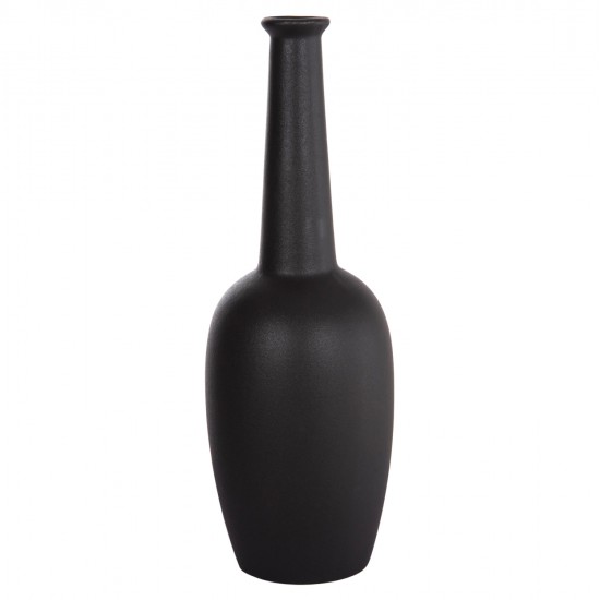 ΕΠΙΤΡΑΠΕΖΙΟ ΚΕΡΑΜΙΚΟ ΔΙΑΚΟΣΜΗΤΙΚΟ ELENDIL HM4592.02 ΜΑΥΡΟ ΜΑΤ Φ10x30Υεκ