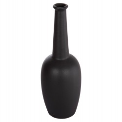 ΕΠΙΤΡΑΠΕΖΙΟ ΚΕΡΑΜΙΚΟ ΔΙΑΚΟΣΜΗΤΙΚΟ ELENDIL HM4592.02 ΜΑΥΡΟ ΜΑΤ Φ10x30Υεκ