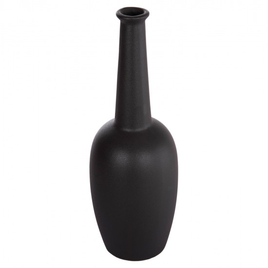 ΕΠΙΤΡΑΠΕΖΙΟ ΚΕΡΑΜΙΚΟ ΔΙΑΚΟΣΜΗΤΙΚΟ ELENDIL HM4592.02 ΜΑΥΡΟ ΜΑΤ Φ10x30Υεκ