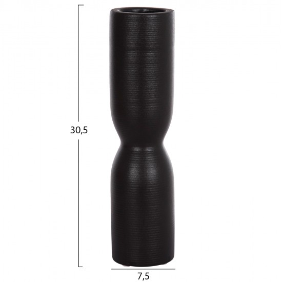 ΕΠΙΤΡΑΠΕΖΙΟ ΚΕΡΑΜΙΚΟ ΔΙΑΚΟΣΜΗΤΙΚΟ SCEPTER HM4615.02 ΜΑΥΡΟ ΜΑΤ Φ7,5x30,5Υεκ