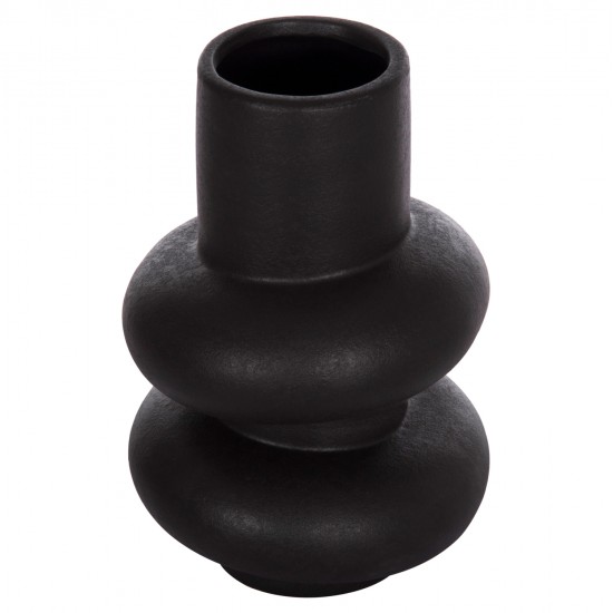 ΕΠΙΤΡΑΠΕΖΙΟ ΚΕΡΑΜΙΚΟ ΔΙΑΚΟΣΜΗΤΙΚΟ ROOK HM4627.02 ΜΑΥΡΟ ΜΑΤ Φ16x25,5Υεκ