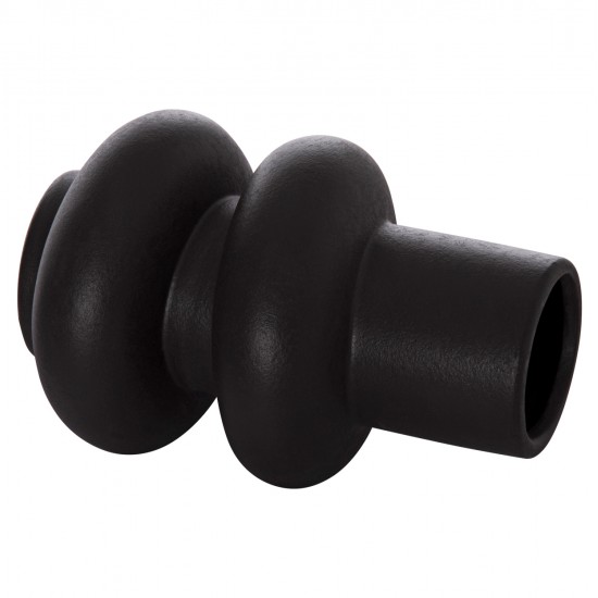 ΕΠΙΤΡΑΠΕΖΙΟ ΚΕΡΑΜΙΚΟ ΔΙΑΚΟΣΜΗΤΙΚΟ ROOK HM4627.02 ΜΑΥΡΟ ΜΑΤ Φ16x25,5Υεκ