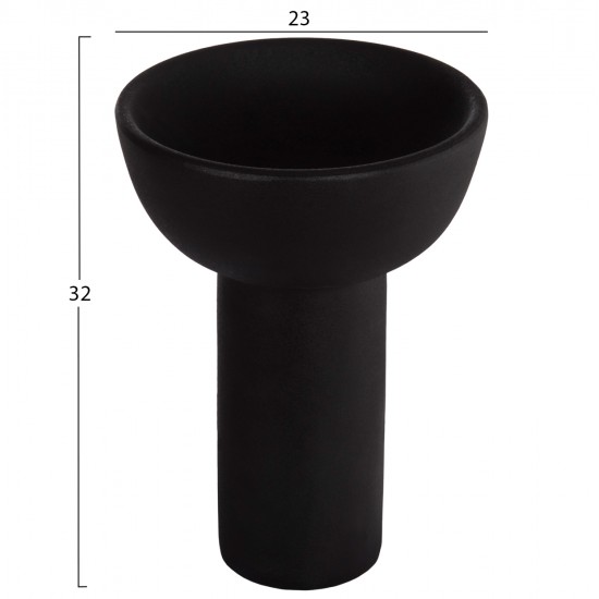 ΕΠΙΤΡΑΠΕΖΙΟ ΚΕΡΑΜΙΚΟ ΔΙΑΚΟΣΜΗΤΙΚΟ ELENDIL HM4602.02 ΜΑΥΡΟ ΜΑΤ Φ23x32Υ εκ
