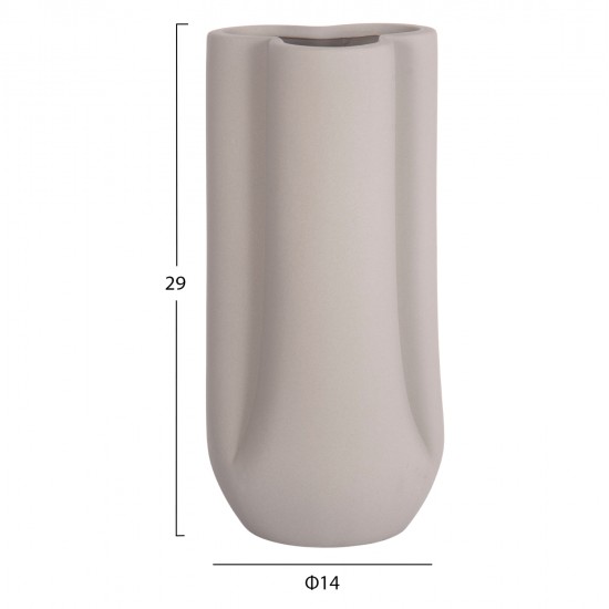 ΕΠΙΤΡΑΠΕΖΙΟ ΚΕΡΑΜΙΚΟ ΔΙΑΚΟΣΜΗΤΙΚΟ GLAΖΕ HM4612.03 ΓΚΡΙ ΜΑΤ Φ14x29Υεκ