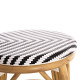 ΣΚΑΜΠΟ ΑΛΟΥΜΙΝΙΟΥ CHINO HM6285.03 BAMBOO LOOK-TEXTILENE ΛΕΥΚΟ-ΜΑΥΡΟ Φ36x46Υεκ.