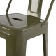 ΣΚΑΜΠΟ BAR ME ΠΛΑΤΗ ΜΕΤΑΛΛΙΚΟ MELITA-PRO HM8643.43 DARK OLIVE GREEN 42x42x100Υεκ.