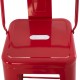 ΣΚΑΜΠΟ BAR ME ΠΛΑΤΗ ΜΕΤΑΛΛΙΚΟ MELITA-PRO HM8643.44 ΚΟΚΚΙΝΟ 42x42x100Υεκ.