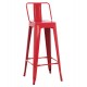 ΣΚΑΜΠΟ BAR ME ΠΛΑΤΗ ΜΕΤΑΛΛΙΚΟ MELITA-PRO HM8643.44 ΚΟΚΚΙΝΟ 42x42x100Υεκ.