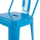 ΣΚΑΜΠΟ BAR-PRO ME ΠΛΑΤΗ ΜΕΤΑΛΛΙΚΟ MELITA HM8643.48 ΜΠΛΕ 42x42x100Υεκ.