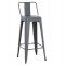 ΣΚΑΜΠΟ BAR ME ΠΛΑΤΗ ΜΕΤΑΛΛΙΚΟ MELITA-PRO HM8643.50 ΓΚΡΙ 42x42x100Υεκ.