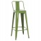 ΣΚΑΜΠΟ BAR ME ΠΛΑΤΗ ΜΕΤΑΛΛΙΚΟ MELITA-PRO HM8643.53 LIGHT OLIVE GREEN 42x42x100Υεκ.