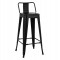 ΣΚΑΜΠΟ BAR ME ΠΛΑΤΗ ΜΕΤΑΛΛΙΚΟ MELITA-PRO HM8643.42 ΜΑΥΡΟ ΜΑΤ 42x42x100Υεκ.