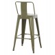 ΣΚΑΜΠΟ ΜΠΑΡ ΜΕΣΑΙΟΥ ΥΨΟΥΣ ΜΕΤΑΛΛΙΚΟ MELITA-PRO HM8574.43 DARK OLIVE GREEN 43x43x88Υεκ.