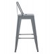 ΣΚΑΜΠΟ ΜΠΑΡ ΜΕΣΑΙΟΥ ΥΨΟΥΣ ΜΕΤΑΛΛΙΚΟ MELITA-PRO HM8574.50 ΓΚΡΙ 43x43x88Υεκ.