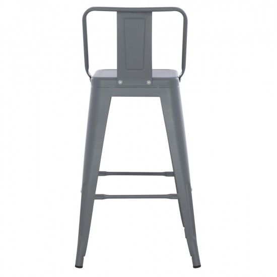ΣΚΑΜΠΟ ΜΠΑΡ ΜΕΣΑΙΟΥ ΥΨΟΥΣ ΜΕΤΑΛΛΙΚΟ MELITA-PRO HM8574.50 ΓΚΡΙ 43x43x88Υεκ.