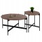 ΣΕΤ 2ΤΜΧ ΤΡΑΠΕΖΙΑ ΣΑΛΟΝΙΟΥ RONDA HM21089.03 MDF ΣΕ ΚΑΡΥΔΙ ΧΡΩΜΑ Φ80εκ & Φ50εκ