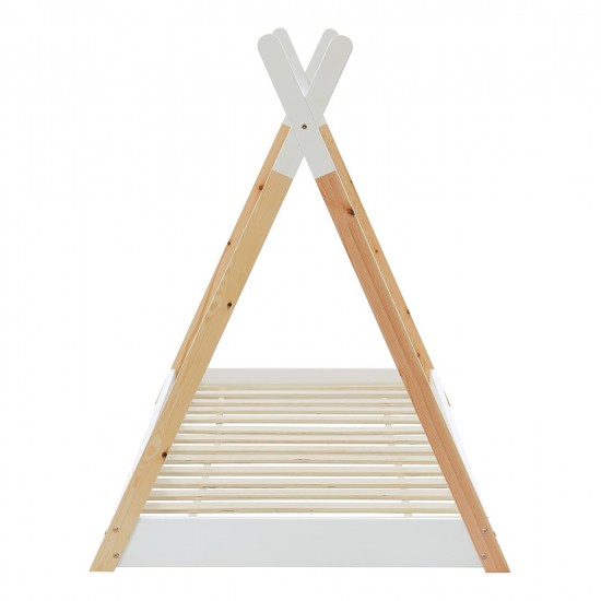 ΚΡΕΒΑΤΙ ΠΑΙΔΙΚΟ MUNK HM699.03 τ.MONTESSORI ΞΥΛΟ ΠΕΥΚΟΥ ΦΥΣΙΚΟ-ΛΕΥΚΟ- 190x90εκ