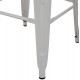 ΣΚΑΜΠΟ ΜΠΑΡ ΜΕΤΑΛΛΙΚΟ MELITA-PRO HM8642.41 ΣΕ ΛΕΥΚΟ ΜΑΤ 43x43x78Υεκ.