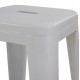 ΣΚΑΜΠΟ ΜΠΑΡ ΜΕΤΑΛΛΙΚΟ MELITA-PRO HM8642.41 ΣΕ ΛΕΥΚΟ ΜΑΤ 43x43x78Υεκ.