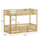 ΠΑΙΔΙΚΗ ΚΟΥΚΕΤΑ τ.MONTESSORI ΜΕ ΠΑΡΚΑΚΙ PLAYKID HM703.01 ΞΥΛΟ ΠΕΥΚΟΥ ΦΥΣΙΚΟ ΓΙΑ 190x90εκ