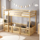 ΠΑΙΔΙΚΗ ΚΟΥΚΕΤΑ τ.MONTESSORI ΜΕ ΠΑΡΚΑΚΙ PLAYKID HM703.01 ΞΥΛΟ ΠΕΥΚΟΥ ΦΥΣΙΚΟ ΓΙΑ 190x90εκ