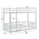 ΠΑΙΔΙΚΗ ΚΟΥΚΕΤΑ τ.MONTESSORI ΜΕ ΠΑΡΚΑΚΙ PLAYKID HM703.03 ΞΥΛΟ ΠΕΥΚΟΥ ΛΕΥΚΟ ΓΙΑ 190x90εκ