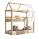 ΠΑΙΔΙΚΗ ΚΟΥΚΕΤΑ ΣΠΙΤΑΚΙ τ.MONTESSORI HOOD HM705.01 ΞΥΛΟ ΠΕΥΚΟΥ ΣΕ ΦΥΣΙΚΟ-ΣΤΡΩΜΑΤΑ 190x90εκ