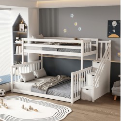 ΠΑΙΔΙΚH ΚΟΥΚΕΤΑ τ.MONTESSORI BEAMER HM711.03 ΞΥΛΟ ΠΕΥΚΟΥ ΣΕ ΛΕΥΚΟ-ΣΤΡΩΜΑΤΑ 90-140x190εκ