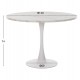 ΤΡΑΠΕΖΙ ΤΡΑΠΕΖΑΡΙΑΣ ROLLO HM9422.11 ΣΤΡΟΓΓΥΛΟ WHITE MARBLE Φ120x74Yεκ.
