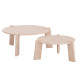 ΣΕΤ 2ΤΜΧ ΤΡΑΠΕΖΙΑ ΣΑΛΟΝΙΟΥ EQUIL HM9943.01 MDF ΜΕ ΜΕΛΑΜΙΝΗ-ΦΥΣΙΚΟ 66x66εκ + 87x87εκ