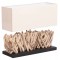 ΕΠΙΤΡΑΠΕΖΙΟ ΟΡΘΟΓΩΝΙΟ ΦΩΤΙΣΤΙΚΟ TWIGGY HM4434 DRIFTWOOD & ΛΕΥΚΟ ΚΑΠΕΛΟ 56x16.5x43Υεκ.