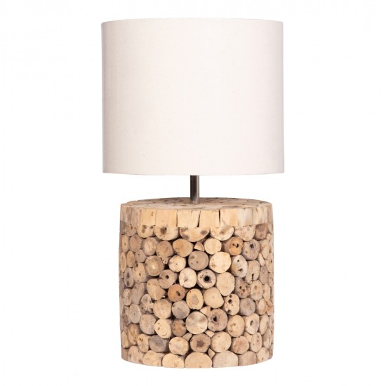 ΕΠΙΤΡΑΠΕΖΙΟ ΚΥΛΙΝΔΡΙΚΟ ΦΩΤΙΣΤΙΚΟ TWIGGY HM4427 DRIFTWOOD & ΜΠΕΖ ΚΑΠΕΛΟ Φ24.5x45Υεκ.