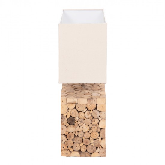 ΕΠΙΤΡΑΠΕΖΙΟ ΦΩΤΙΣΤΙΚΟ TWIGGY HM4437 DRIFTWOOD & ΛΕΥΚΟ ΚΑΠΕΛΟ 50.5x16x45.5Υεκ.