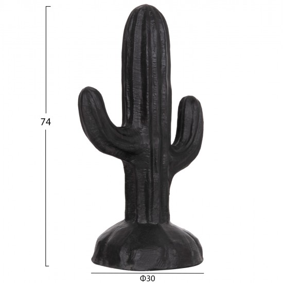 ΔΙΑΚΟΣΜΗΤΙΚΟΣ ΚΑΚΤΟΣ ΔΑΠΕΔΟΥ CACTUS HM4386.01S ΓΥΨΟΣ ΣΕ ΜΑΥΡΟ 42x30x74Υεκ.