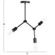 ΦΩΤΙΣΤΙΚΟ ΟΡΟΦΗΣ 3-ΦΩΤΟ LIGHTY HM7404.11 ΜΕΤΑΛΛΟ ΣΕ ΜΑΥΡΟ 52x5x48Υεκ.