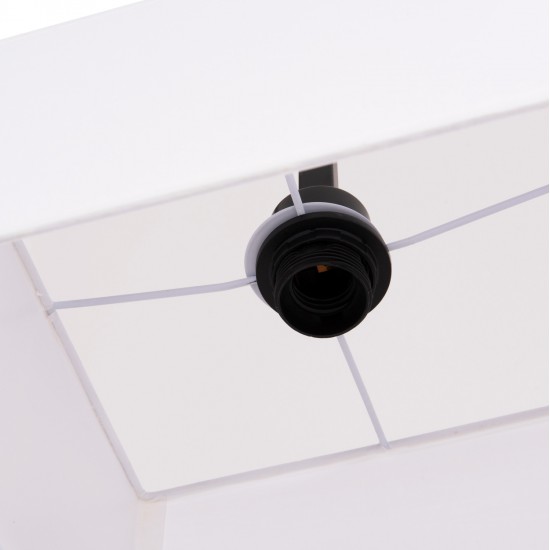 ΦΩΤΙΣΤΙΚΟ ΔΑΠΕΔΟΥ BRANS HM7532.11 ΜΕΤΑΛΛΟ ΜΑΥΡΟ--PVC ΛΕΥΚΟ ΚΑΠΕΛΟ 25x33x170Υεκ.