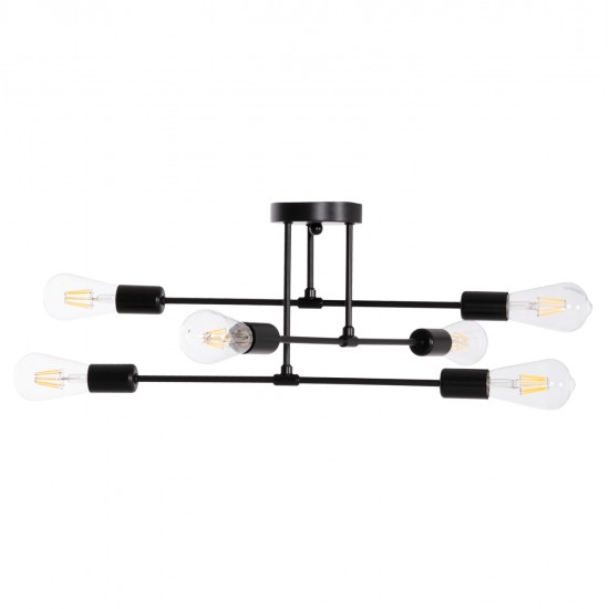 ΦΩΤΙΣΤΙΚΟ ΟΡΟΦΗΣ ΠΟΛΥΦΩΤΟ LIGHTY HM7427.11 ΜΕΤΑΛΛΟ ΣΕ ΜΑΥΡΟ 51x51x23Υεκ.