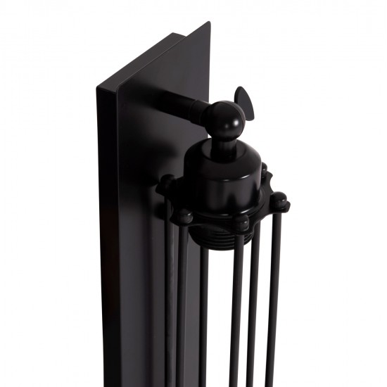 ΑΠΛΙΚΑ ΤΟΙΧΟΥ 2ΦΩΤΗ BEACON HM4463 ΜΕΤΑΛΛΟ ΣΕ ΜΑΥΡΟ 10x10x47Υεκ.