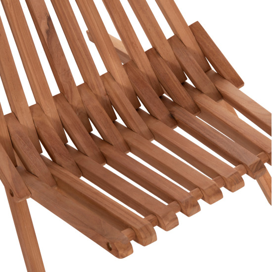 ΠΟΛΥΘΡΟΝΑ LOUNGE ΠΤΥΣΣΟΜΕΝΗ SHIGAO HM18112 ΞΥΛΟ TEAK--ΦΥΣΙΚΟ 61x88.5x89Υεκ.
