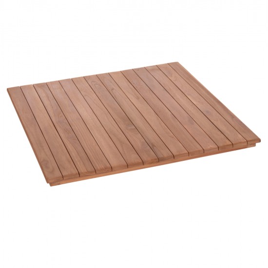 ΕΠΙΦΑΝΕΙΑ ΤΡΑΠΕΖΙΟΥ ΤΕΤΡΑΓΩΝΗ HM18136 ΞΥΛΟ TEAK--ΦΥΣΙΚΟ 70x70x4(πάχος)εκ.
