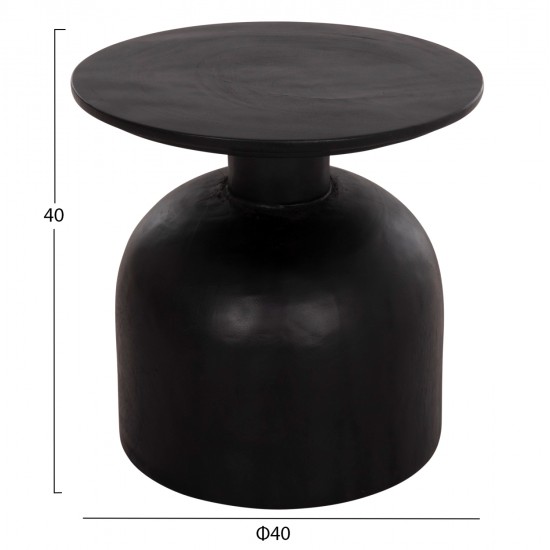 ΒΟΗΘΗΤΙΚΟ ΤΡΑΠΕΖΑΚΙ PUMBE-s HM9892.12 ΞΥΛΟ SUAR--ΜΑΥΡΟ Φ40x40Υεκ