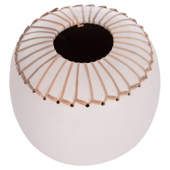 ΕΠΙΤΡΑΠΕΖΙΟ ΔΙΑΚΟΣΜΗΤΙΚΟ ΒΑΖΟ LENNOX HM4675.02L TΕΡΑΚΟΤΑ ΣΕ ΛΕΥΚΟ--Φ22x20Υεκ.