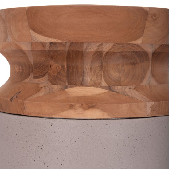 ΔΙΑΚΟΣΜΗΤΙΚΟ ΒΑΖΟ ΔΑΠΕΔΟΥ LINTER HM4662.05S FIBER CEMENT ΓΚΡΙ ΜΑΤ--ΞΥΛΟ ΤΕΑΚ Φ34x60Υεκ