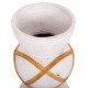 ΔΙΑΚΟΣΜΗΤΙΚΟ ΒΑΖΟ ΔΑΠΕΔΟΥ MAYNARD HM4672.02S TERRACOTTA ΛΕΥΚΟ--RATTAN Φ27.5x50Υεκ