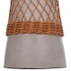 ΒΟΗΘΗΤΙΚΟ ΤΡΑΠΕΖΙ ΣΤΡΟΓΓΥΛΟ DELIA HM18167.03 FIBER CEMENT ΓΚΡΙ & RATTAN Φ40x45Υεκ