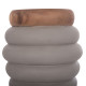 ΣΚΑΜΠΟ PUFFAT HM18172.03 FIBER CEMENT ΓΚΡΙ- ΞΥΛΟ TEAK TOP Φ45x46Υεκ.