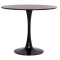 ΤΡΑΠΕΖΙ ΣΤΡΟΓΓΥΛΟ BROLIN HM18141.02 MDF TOP-ΒΑΣΗ ΜΕΤΑΛΛΙΚΗ--ΜΑΥΡΟ Φ90x73Υεκ