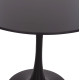 ΤΡΑΠΕΖΙ ΣΤΡΟΓΓΥΛΟ BROLIN HM18141.02 MDF TOP-ΒΑΣΗ ΜΕΤΑΛΛΙΚΗ--ΜΑΥΡΟ Φ90x73Υεκ