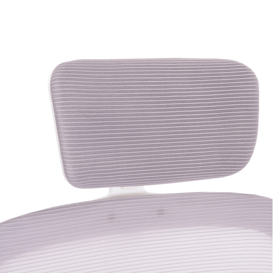 ΚΑΡΕΚΛΑ ΓΡΑΦΕΙΟΥ BASTON HM18236.03 ΓΚΡΙ MESH & ΛΕΥΚΟΣ PP ΣΚΕΛΕΤΟΣ 64x60x127Υεκ.